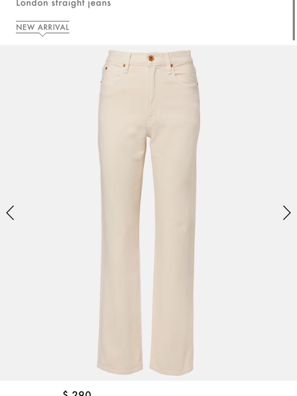 Women’s Straight Jeans in Cream